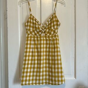 Yellow checkered sundress